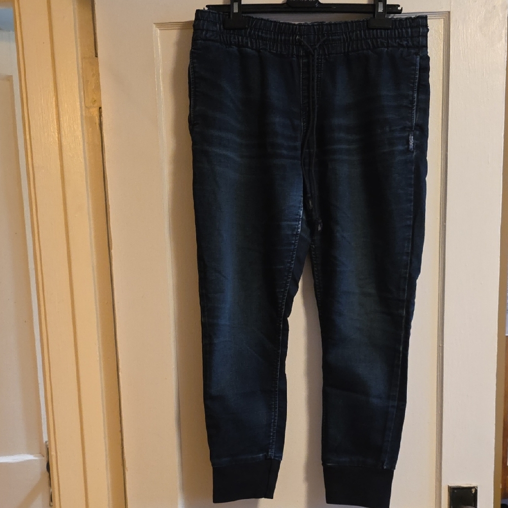 Womens Silver Jogger Style Jeans